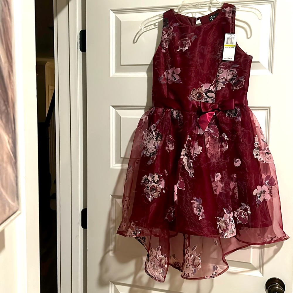 Pink & Violet girls hi-lo dress